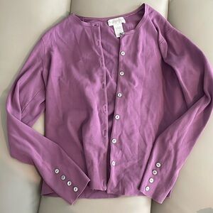 Purple cardigan